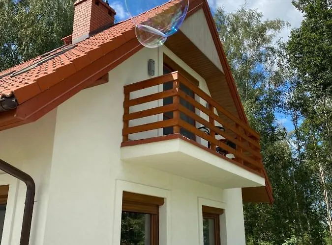 Caloroczny Letniskowy Ze Stawem Prázdninový dům Harsz